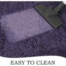 Alfombras suaves Chicrug para dormitorio y sala de estar, alfombra de felpa esponjosa de 2x6 pies, alfombra peluda para área, alfombra que no se desprende para habitación de niños, niñas, decoración del hogar, gris - Morado grisáceo - Ver 7