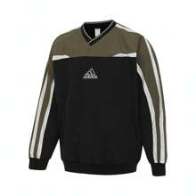 Adidas Originals 2025 男式 Cutline 套头衫/连帽衫，编织，带帽 - 黑色 - 查看 1