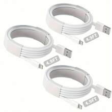 Lightning Charger Data Cable Compatible With IPhone, 3.3ft/4.9ft/6.6ft, 1/3 Packs MFi Certified USB IPhone Fast Charging Cable, Data Sync Transfer, Compatible With IPhone 14/13/12/11 Pro Max Xs X XR 8 7 6 5 5s IPad IPod And More Models