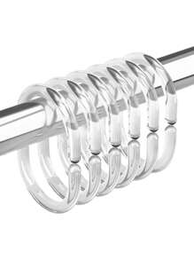 12/24 件透明塑料浴帘环、C 型浴室窗帘挂钩、耐用防锈的易于滑动的浴帘挂钩、浴室必需品母亲节鲜花、给妈妈的个性化礼物、最后一分钟的礼物、母亲节创意、母亲节礼物、给妈妈的手工卡片、50 美元以下最佳母亲节礼物家居浴室装饰秋季装饰浴室配件返校