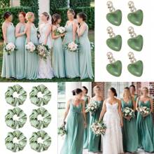 12-teiliges Brautjungferngeschenk, Brautjungfern-Antragsgeschenk, Junggesellenabschiedsgeschenke, enthalten 6 Haargummis und 6 Liebesclips für Brauthochzeitsfeiern