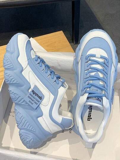 Nuevo, costuras de dos tonos, combinación de colores de moda, ligeros, antideslizantes, cómodos, zapatillas bajas para mujer, zapatillas casuales, estilo universitario,