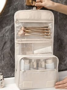 带手柄的便携式化妆包盥洗包，Pu 大容量化妆品收纳包防水旅行收纳包，存放化妆品和旅行必需品，女性礼物