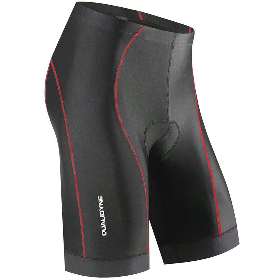 Men's Cycling Bike Shorts 3D Padded Bicycle Riding Bike Biking Pants Cycle Shorts - 黑+紅 - 查看 1
