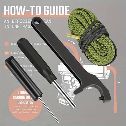 3/4 Stücke Mehrzweck Reinigungs- und Demontage-Werkzeuge: Geeignet für Seile, Waffen, Rohre und Rostentfernung, Werkzeug-Set zum Demontieren