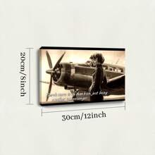 1 Pc, A Photo Of Amelia Earhart Standing Next To Her Plane With The Te, Original, Canvas, Wall Art, Living Room Wall Decorations, Bedrooms, Bathrooms, Frame Poster Art Prints, Hanging Paintings, Home Decoration, Festivals. Home 1