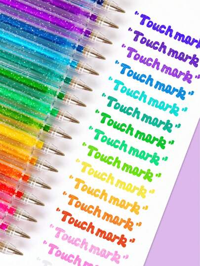 60/48/36/24/18/12/8 Colores Bolígrafo de gel con destello, Bolígrafo brillante de alto valor con color luminoso y brillante, Bolígrafo especial para estudiantes, notas fluorescentes, marcas, pincel de pintura, bolígrafo de colores
