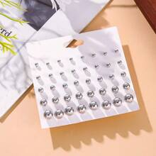 20pcs New European & American Lightweight Mini Luxury Faux Pearl CCB Stud Earring Set - CCB - View 7