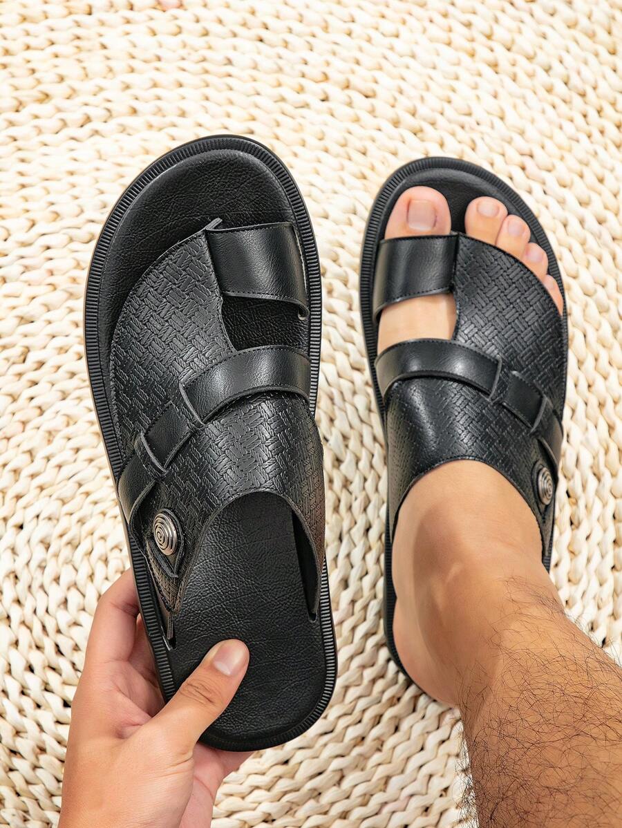 男士黑色阿拉伯凉鞋、正装拖鞋