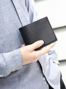1 pieza Billetera personalizable, única, de moda, minimalista, diseño de letras, ligera, con bolsillo interno, cabe teléfono y monedas, práctica para ir y venir