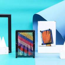 1pc 3D Changeable Plastic Prismatic 7-Color Finger Print Art Craft Desk Decoration