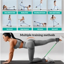 6pcs Resistance Bands With Door Anchor, Booty, Hip, Ankle Workout Bands, Pink Resistance Loop Bands For Full Body Training, Weight Training, Body Shaping, Yoga Exercise Set