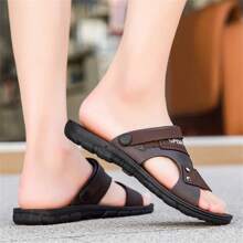 2025 New Thick Sole Plus Size Slippers, Breathable Beach Sandals, Casual Dual-Use Shoes, Lightweight & Comfortable Waterproof Non-Slip Soft Bottom Driving Beach Shoes For Young And Middle-Aged