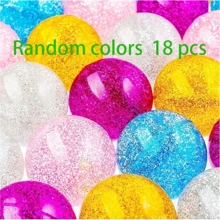 软塑料玩具球 - 耐压、无锋利边缘、不含邻苯二甲酸盐和 BPA、多种鲜艳颜色 - 适用于青少年球坑、室内外游戏帐篷和隧道、玩具球（颜色随机）