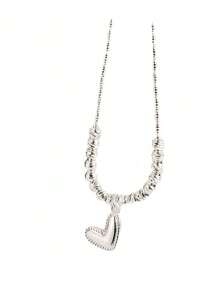 1 Exquisite Love Necklace For Women, Broken Sweater Chain, Light Luxury Niche Design Sense High-End Necklace Accessories - Heart Necklace - View 8