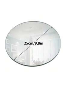 1pc 30cm/25cm/20cm Silver Acrylic Round Mirror Tray, Wedding Candle Holder Decoration, Home Table Decoration, Suitable For Wedding Center Table Decoration, Wedding Table Candles, Baby Baptism Mirror Decoration Tray, Birthday Party Decoration, Jewelry Store Tray, Spring Decoration, Make Your Home New - Multicolor - View 14