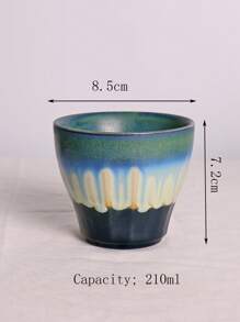 1pc 210ml Home Breakfast Cup, Milk Cup, Simplified Ceramic Cup With Glaze Effect, Office Tea Cup, Couple Cup, Coffee Cup, Latte Cup, Afternoon Tea Cup Back To School