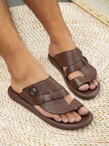 男士阿拉伯风格正装凉鞋 - 咖啡棕 - 查看 3