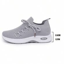 Women's Casual Shoes, Comfortable Soft-Sole Sneakers, Daily Casual Walking Shoes - Grey - View 8