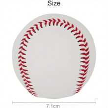 2PCS Adult Baseball Soft Leather Sports Practice Training Softball PU Leather Baseball Stitched T Ball Suitable For Game Practice Training Game - 白色 - 查看 4