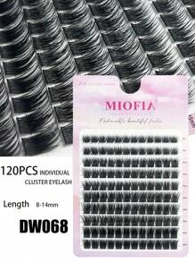 120 Cluster Mink Lashes D Curl 8-14mm Mix Tray DIY Lashes Cluster Individual Eyealsh Extension 3D Eyelash Volume Natural Dense Lashes Makeup At Home Or Daily Life