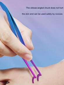 2Pcs/1Pc New High-Quality Stainless Steel Fake Lash Tweezer, Seahorse Clips, Eyelash Extension Tools, Portable Beauty Makeup Accessories