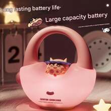 CRAYON SHINCHAN Luz nocturna original de silicona suave con diseño de Crayon Shin-Chan, luz ambiental recargable con 3 niveles de brillo ajustables, ideal como regalo para estudiantes, niños y niñas, decoración para dormitorio