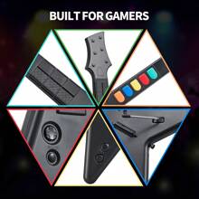 DOYO Wireless PS4 Guitar, Ideal For PC/PS3/PS4, Guitar Hero 3/4/5 And Rock Band 1/2 Games, Guitar Hero Toy Guitar (Black) - màu đen - Xem 8