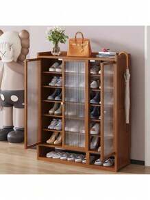 Zapateras Moderno Madera Organizadoras Con 6 Niveles 24pares - Negro - Ver 3