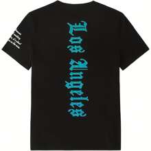 MyFav Men's Graphic T-Shirt Short Sleeve Letter Print Summer Casual Crew Neck Fashion Tee Tops