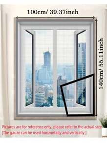 1 件装防虫蚊帐适用于窗户纱窗网自粘式防蚊薄纱隐形玻璃纤维防蚊蝇