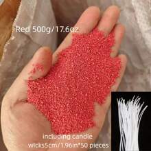 100g/500g/1000g 珍珠蜡烛沙套装 - 可再填充蜡，DIY 蜡烛制作套件，包含 50 个灯芯，珠状蜡烛填充制作套件，（提示：蜡烛灯芯放在沙蜡包装袋中） - 彩色 - 查看 24