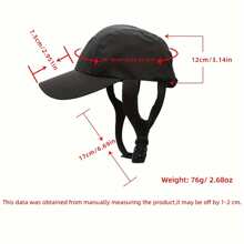 Surfer Hat Floating Surf Baseball Cap Quick-Dry Sun Hat With Adjustable Chin Strap For Surfing Water Sports - Khaki - View 3