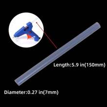 50 Pack Mini Hot Glue Sticks. Available In Two Lengths: 7mm*150mm And 7mm*200mm, With Multiple Quantity Options. These EVA Clear Glue Sticks Are Suitable For Glue Guns, Perfect For DIY Craft Sticky Projects & More.
