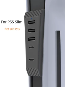 HONSON USB 集线器，5 合 1 USB 端口扩展器，兼容 P5、P5 SLIM、P5 PRO 游戏机 - 黑與白 - 查看 15