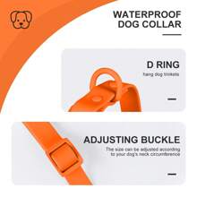 Collar para perros a prueba de agua, resistente a los olores y a la oxidación, de PVC, con hebilla ajustable, fácil de limpiar, adecuado para perros pequeños, medianos y grandes