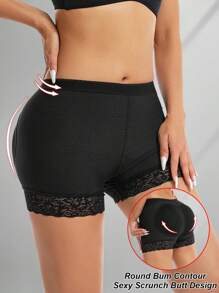 Women's Tummy Control & Butt Lifting Shorts With Removable Padded Liner, Seamless Shapewear - Black - View 2