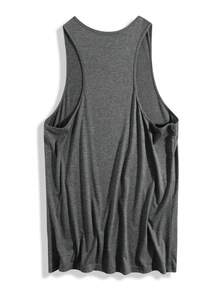 Motorcycle Inspired Tank Top - Dark Grey - View 3