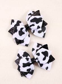 2pcs Red Cute Sweet Bow Hair Clips For Girls, Alligator Clips, Gift, Casual, Daily Wear Hair Accessories - Multicolor - View 16