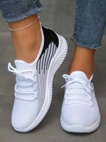 Women's Sneakers, Anti-Slip Soft-Sole Comfortable Casual Versatile Spring/Autumn Shoes - White - View 4