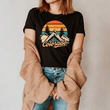 Colorado Shirt, Colorado Vintage T-shirt, Colorado Vacation TShirt, Custom Vacation TT-shirts - Negro - Ver 1