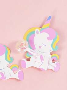 50 张复活节兔子棒棒糖装饰卡 - 卡通可爱兔子、鸭子和独角兽设计，异想天开的派对装饰、卡片用品和纸工艺配件，适合节日庆祝活动 - 非常适合节日派对、活动和送礼 - 彩色 - 查看 9