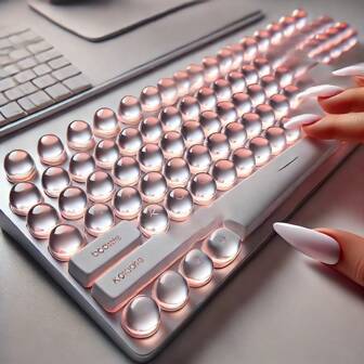 64pcs/32pcs Half Dome Keyboard Stickers, Long Nail Keyboard Protector, Raised Transparent Silicone Keyboard Adhesive For Nail Protection, Comfortable Typing, Anti-Slip, Keyboard Key Letter Protection, School Supplies,Back To School