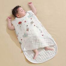 1pc Ultra Soft & Comfortable Baby Sleeping Bag, Summer Muslin Sleeveless Breathable Sleeping Bag, Children Anti-Kick Quilt, Suitable For Summer Air-Conditioned Room. A Perfect Gift For Baby Shower, Valentine's Day. - Sleeveless Vest Sleeping Bag - View 49