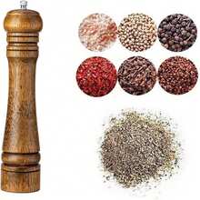 ANTSAY Pepper Grinder, Pepper Mill, Refillable Pepper Grinder, Solid With Strong Adjustable Ceramic Grinders, 10 Inch - Brown - View 8