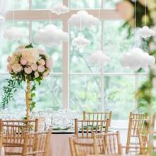 1 Stück weiße Wolken Hängdekoration, weiche Wolken Decken Dekoration geeignet für Geburtstagsfeiern, Raumdekoration, Hochzeiten, Kunstbühnen und Partyzubehör