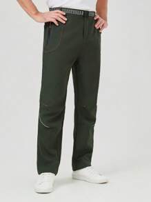 YOMEGO Pantalon de sport léger pour hommes au printemps avec bandes réfléchissantes - Respirant et séchage rapide pour la randonnée, la pêche, le cyclisme | Comprend une ceinture et 3 poches zippées
