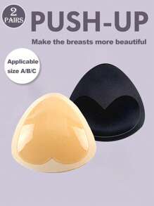 4 Pairs/2pairs/1Pair Of Bikini Swimsuit Underwear Triangle Sponge Self-Adhesive Thickened Chest Pad Insert, Swimsuit Bra Sponge Chest Pad Underwear Pad Small Chest Increase Together, Removable Sponge Pad Triangle Chest Pad Without Trace Invisible