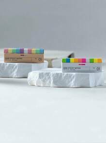 2-1 Set Of Small Strip Marking Index Stickers,Super Mini Sticky Notes Peelable Memo Pad Easy To Pick Up Marker Correction Function Soft Color Notepad Diary Planner Sticker