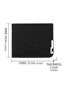 1pc Men's Short Wallet Iron Edge Men's Multi Card Slot Wallet Card Bag Credit Card Clip Double Fold Wallet Large Capacity Multi-Card Slots, Business Casual Style, Birthday Gift, Graduation Gift, Father's Day Gift